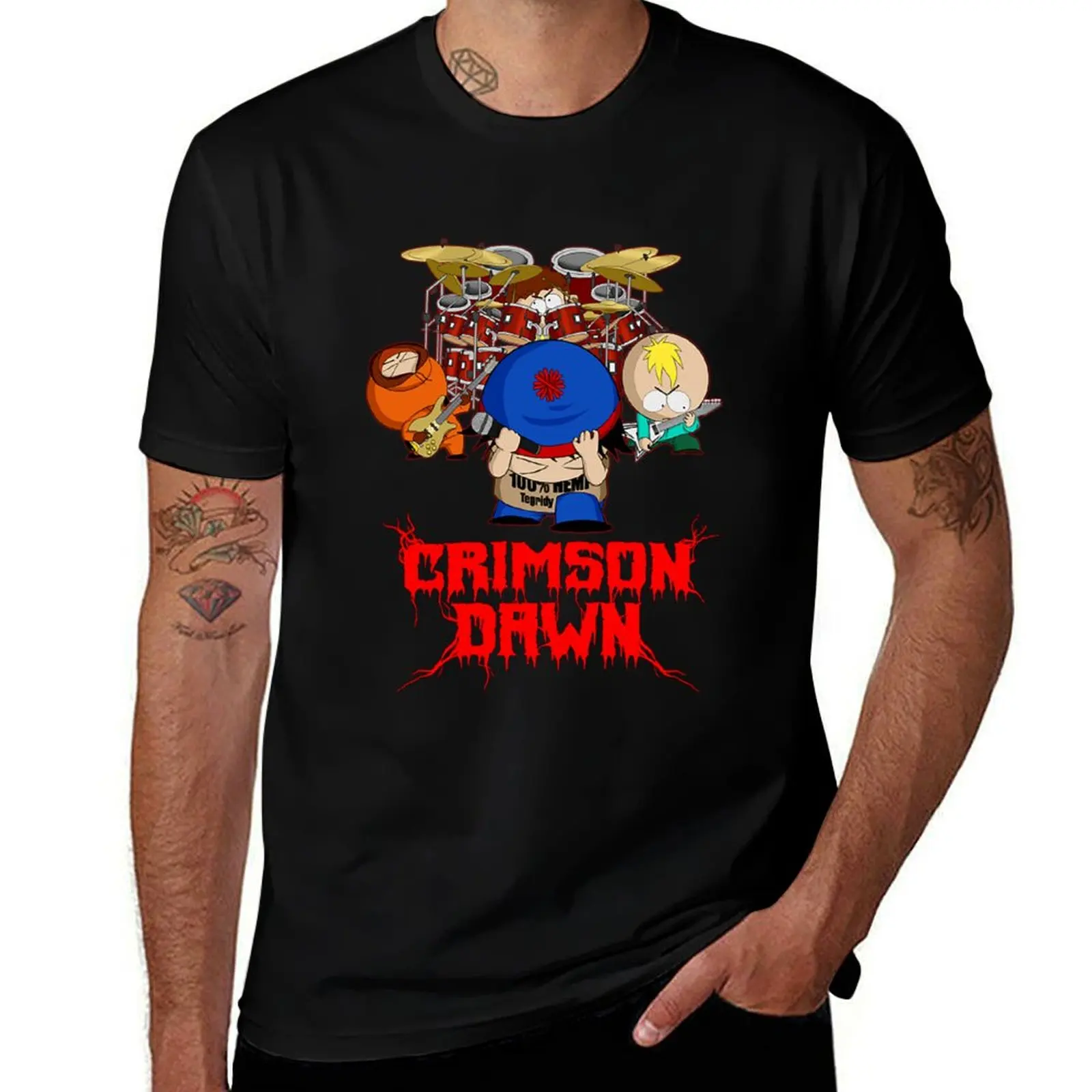 

Crimson Dawn T-Shirt sweat plus sizes Anime t-shirt Short sleeve tee mens big and tall t shirts