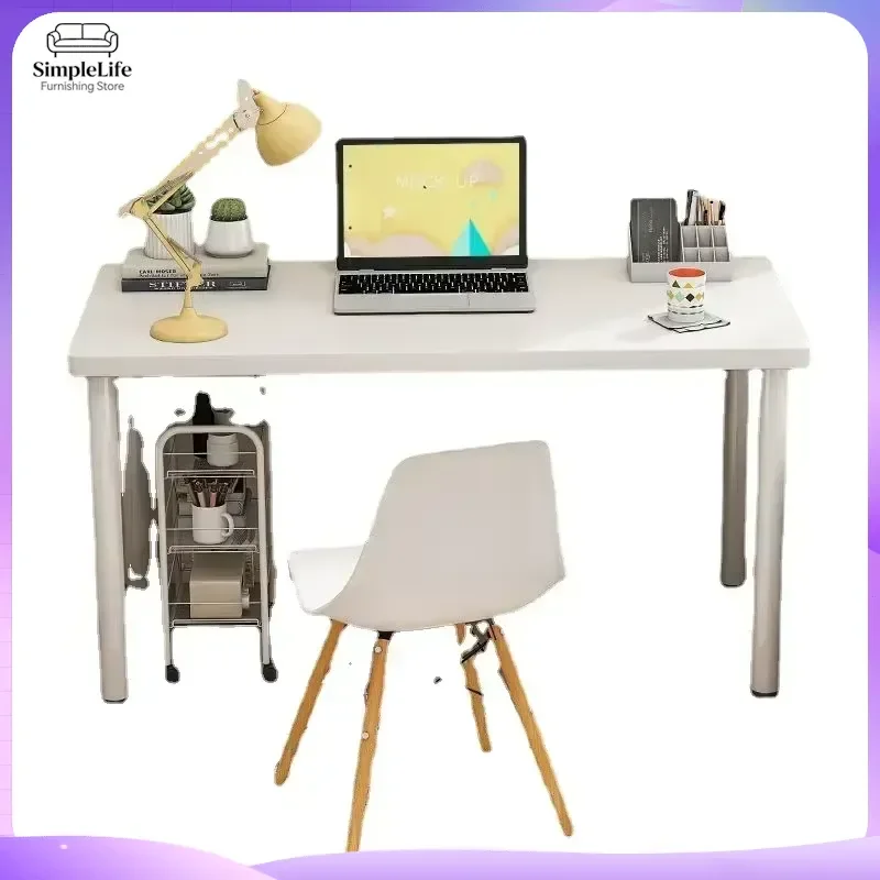 White Computer Desk for Home Office Bedroom Study Room Small Space Wall Mounted Makeup Desk Student Rental Apartment Simple