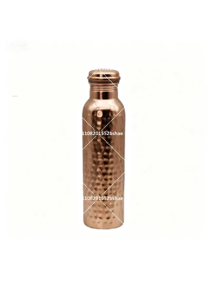 Handmade Pure Copper Water Bottle for Yoga Outdoor Sports Traditional Metal Canteen