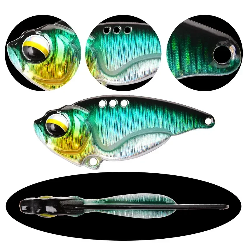 VIB Spoon Fishing Lure 5g 9g 12g Metal Spinner Fishing Bait Crankbait Bass Artificial Hard Baits Cicada VIB Fishing Tackle view 5