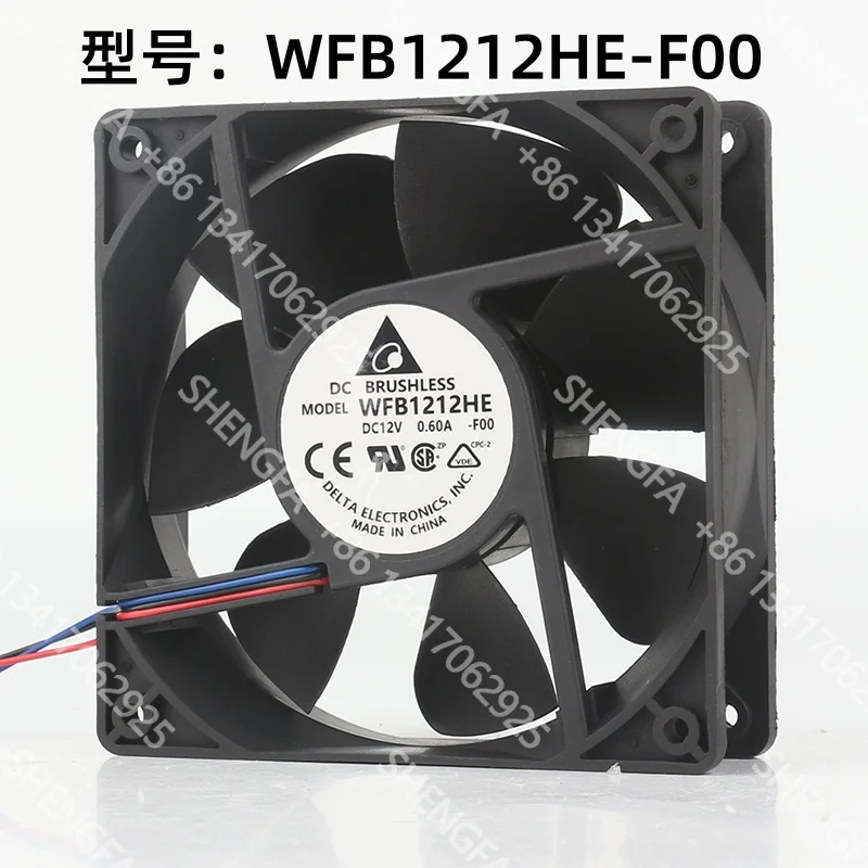 Cooling Fan Delta 24V 48V DC 12V 0.60A AC EC 12038 120x120x38MM 12CM High air Volume Violent Ball Bearing Chassis WFB1212HE-F00 4
