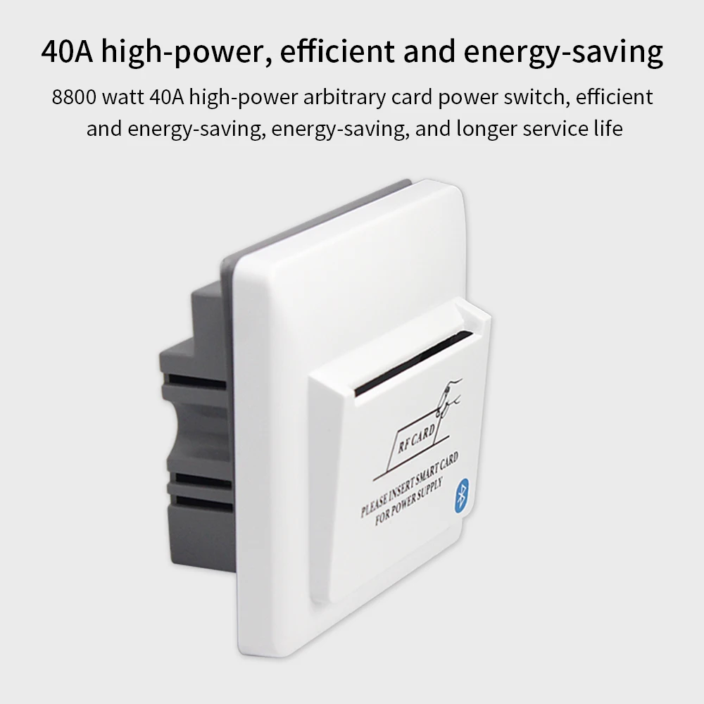 TTHote-Interruptor de ahorro de energía para llave de Hotel B & B, AC85-265V de ahorro de energía, 2,4 GHz, 13,56 Mhz, tarjeta sin contacto, ahorro