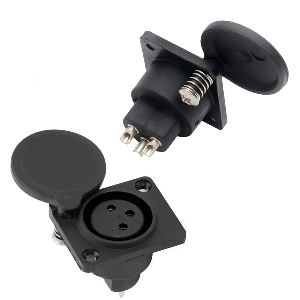 3Pin Female Battery Charger Port Plastic Metal Construction Inline Plug Adapter Inline Connector Lithium Battery Port
