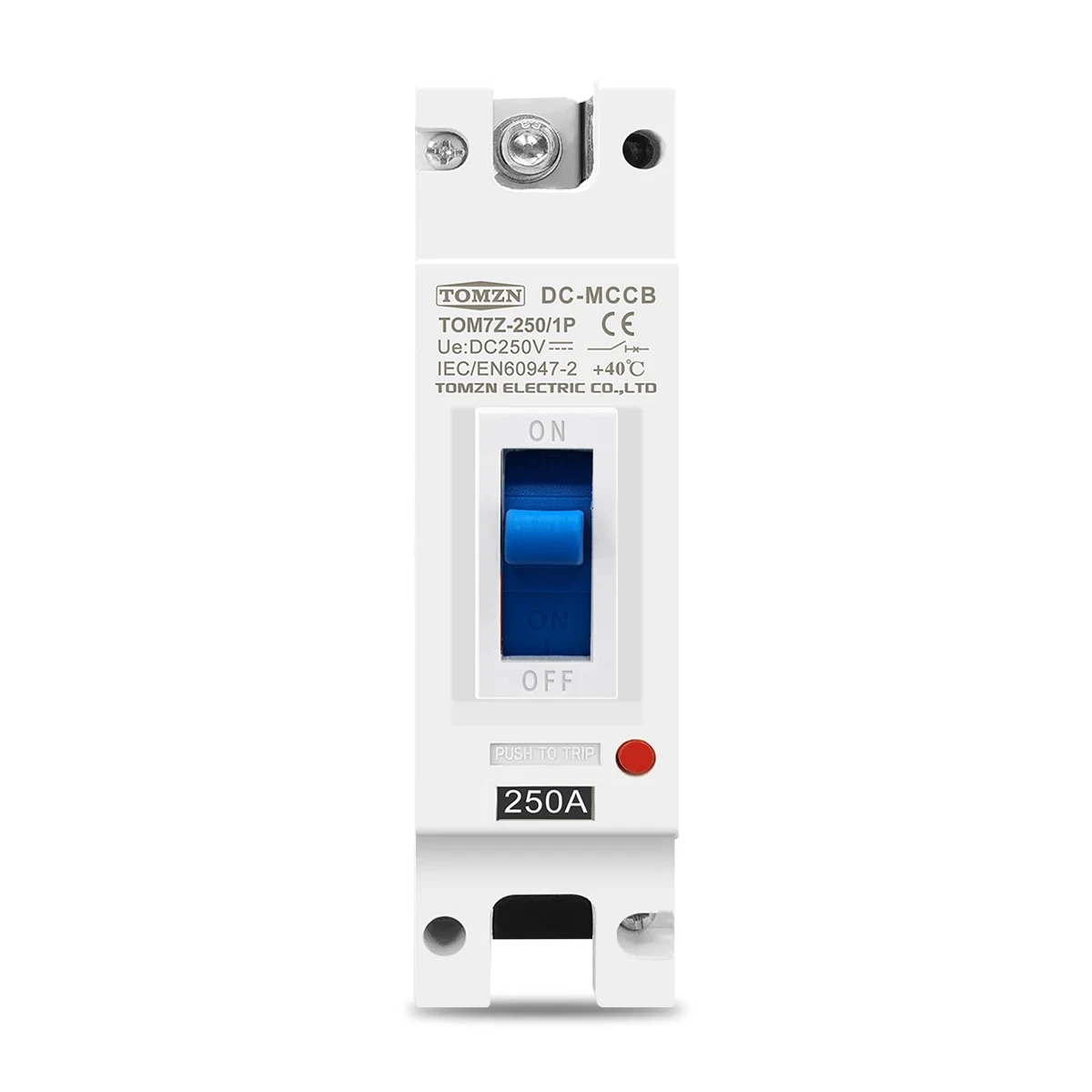 TOMZN 1P/2P DC MCCB Solar Molded Case Circuit Breaker Overload Short Circuit Protection PV Switch
