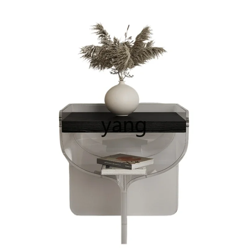 lh Acrylic Suspension Transparent Bedside Table Small Apartment Art Designer High-End Bedroom Retro Side Table