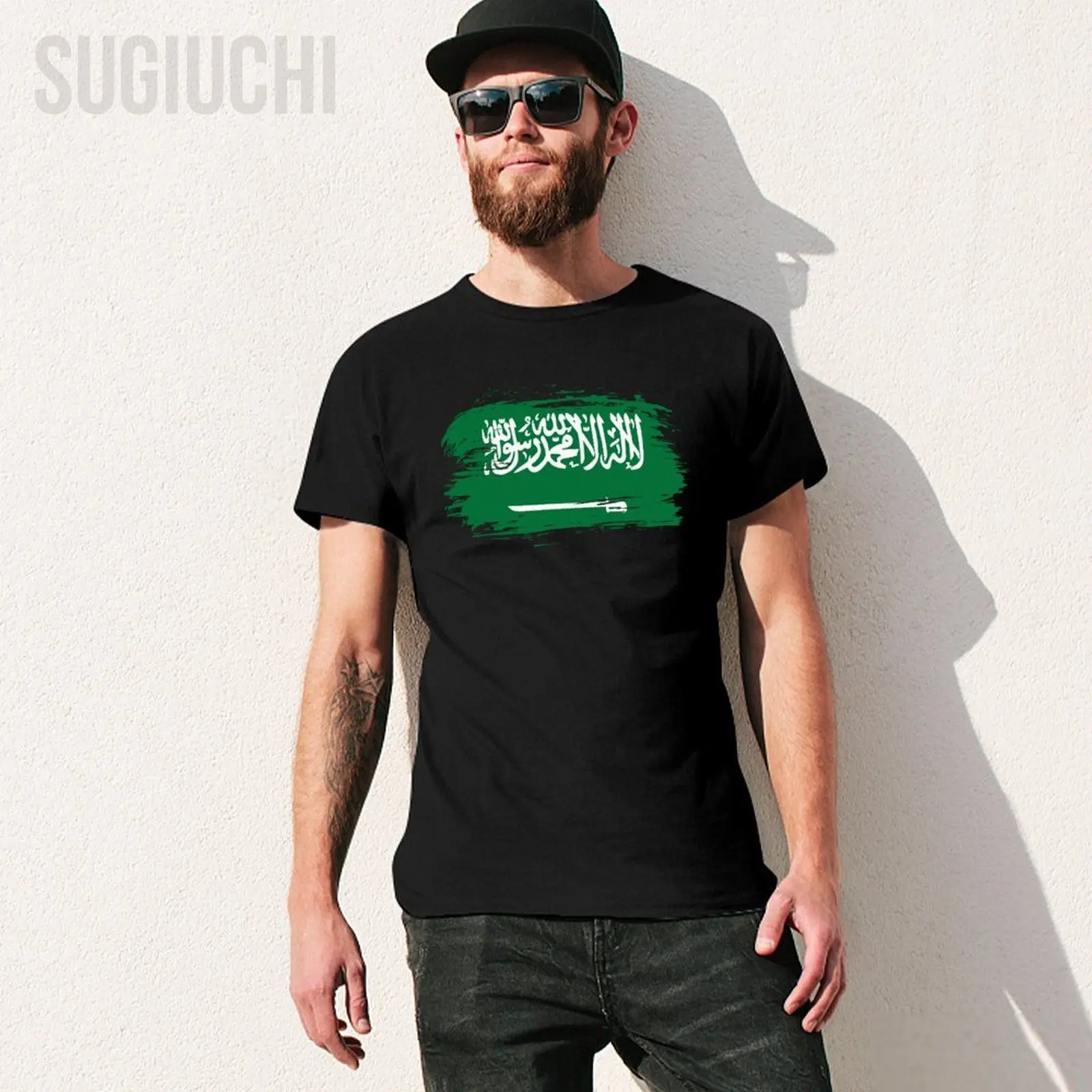 Men Short T-Shirt Outfit Flag I Love Saudi Arabia Tshirt Tees O-neck T Shirts Women Boys 100% Cotton Unisex Nation All Seasons