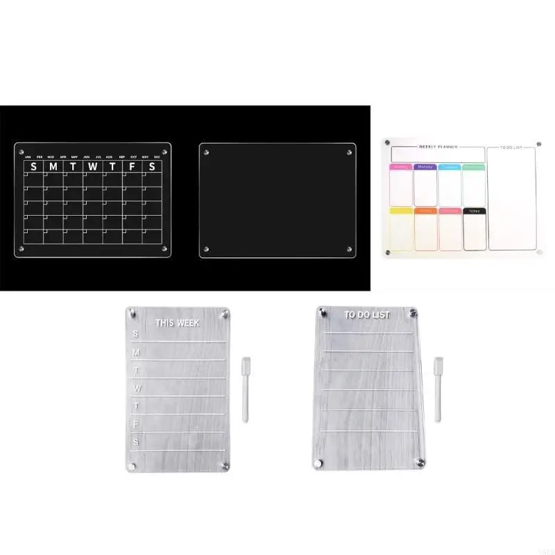 Y5LB Hanging Whiteboard Clear Acrylic Dry Erases Board Memo Writing Board Note Board