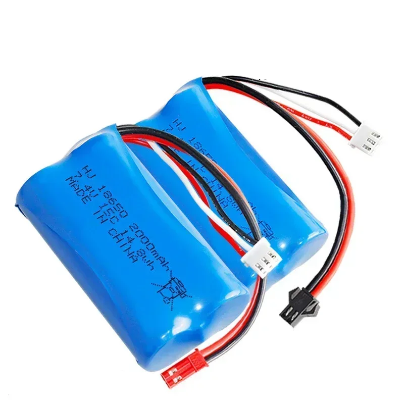 Akumulator 7.4V 2000mAh o wysokim współczynniku rozładowania 15C, odpowiedni do zdalnie sterowanych samochodów, pojazdów terenowych i szybkich samochodów. — zdjęcie produktu 7
