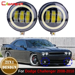 2 조각 자동차 Canbus LED 안개등 천사 눈 DRL 안개 주간 러닝 램프 어셈블리 Dodge Challenger 2008 2009 2010 2011 2012