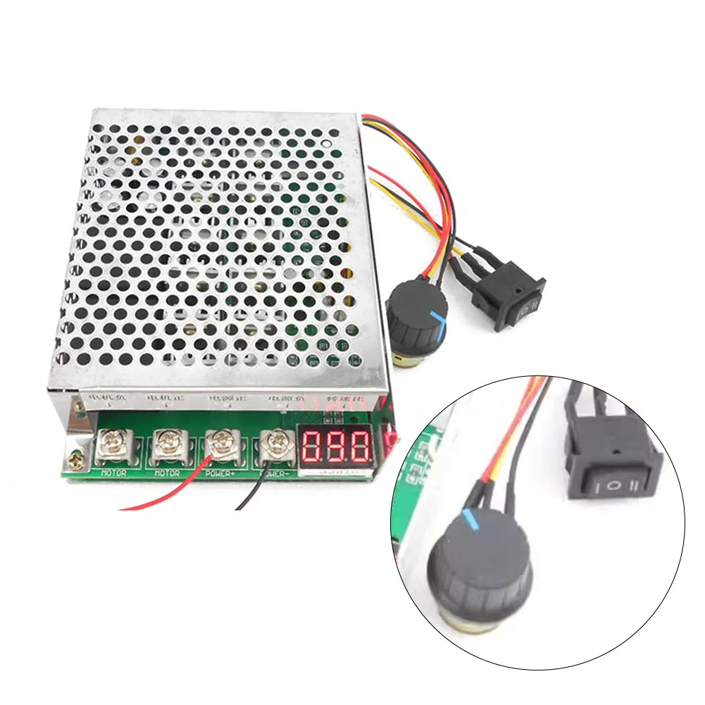 1PC DC Motor Speed Controller With Digital Display And Reversible Switch For High-Precise Industrial Motor Speed Regulation