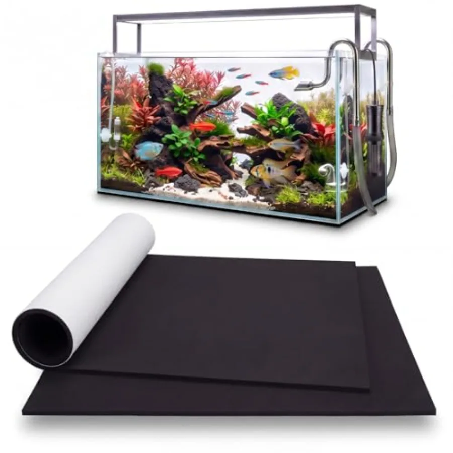 

Pcs 4 Aquarium Fish Self Leveling Mat for Under Tank 5mm Thick Foam Compressible Neoprene Mat with Adhesive Backing Shockproof