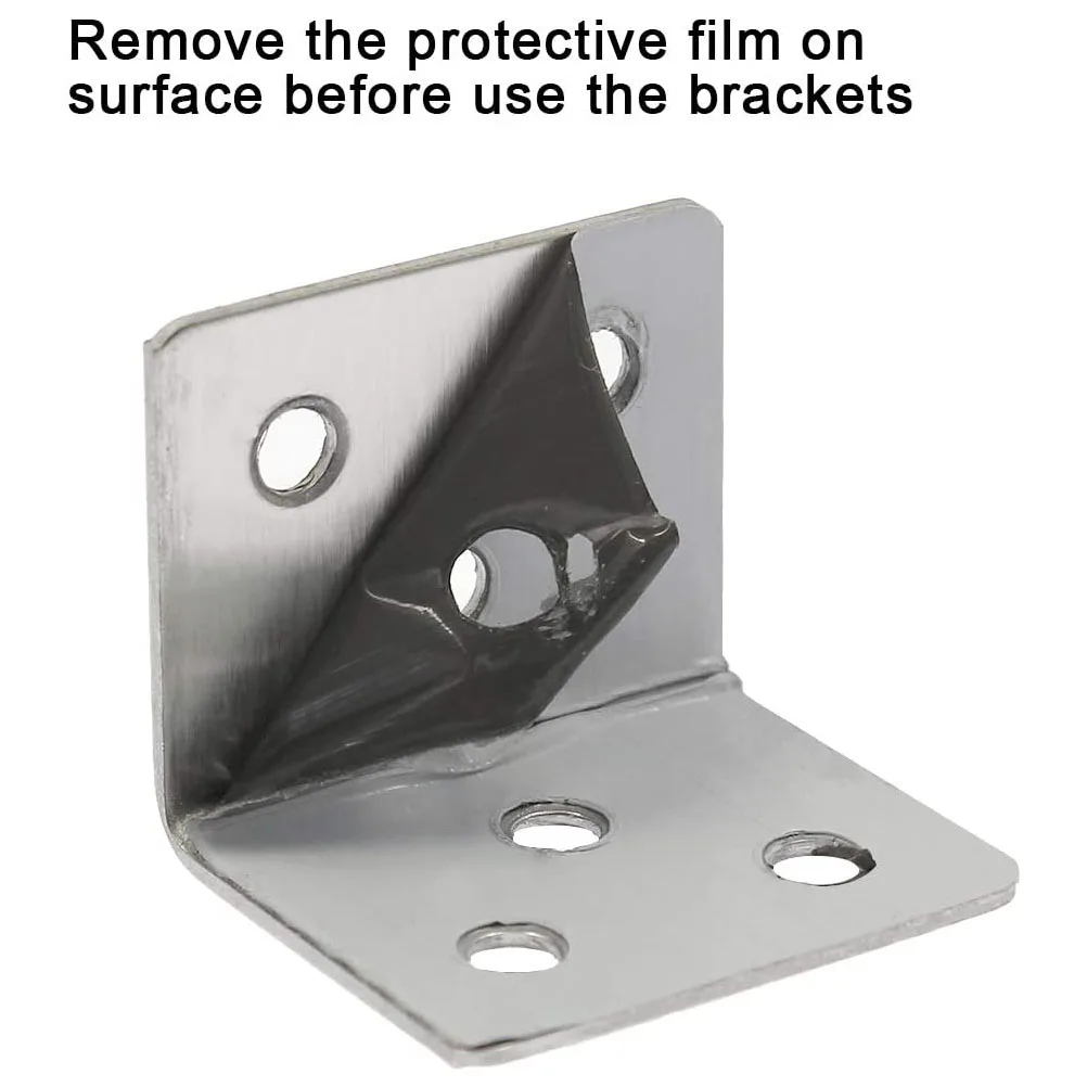 12 قطعة من موصل الرف بطبقة من الفولاذ المقاوم للصدأ دعامات زاوية زاوية شديدة التحمل لثبات أثاث كرسي الخزانة #1