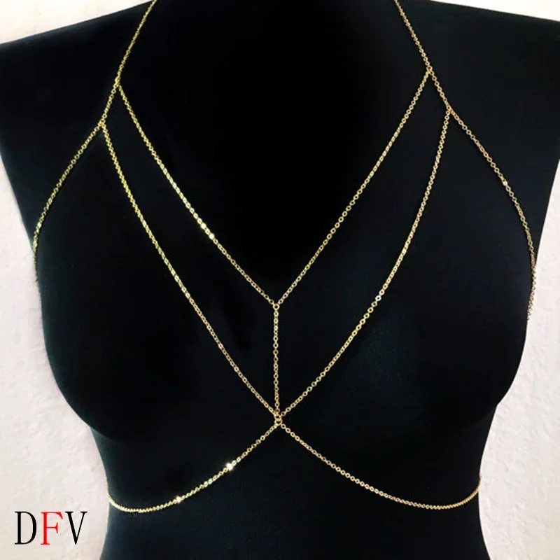Sexy Simple Cross Body Chain Nelace Inteated Alloy Pendants Fre out Faion Street Vendors Cross-Border Bestseller