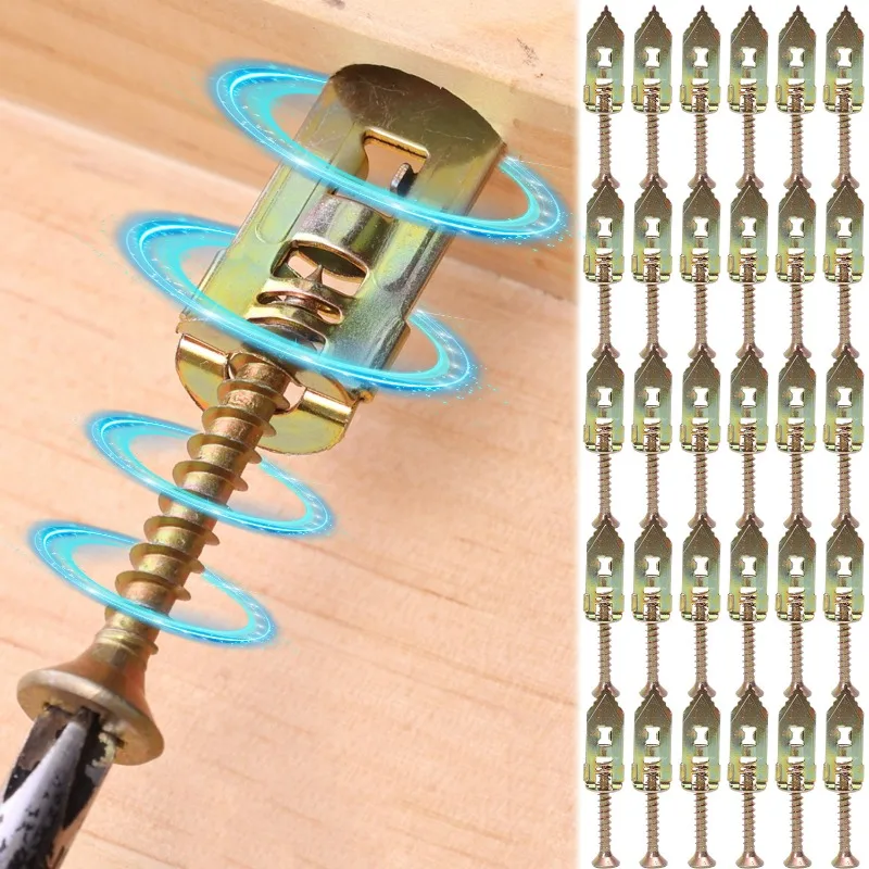 10/100x المراسي الحوائط الجافة ذاتية الحفر مع مسامير توسيع المعادن الثقيلة المطلية بالزنك لإطارات الصور أشرطة رف التلفزيون الجداري