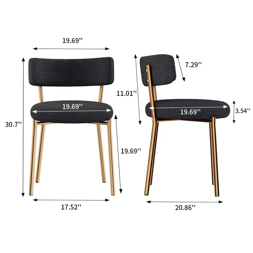 Boucle Dining Chair for Dining Room Sturdy Construction Durable Build Easy Assembly Easy to Clean Reliable Performance