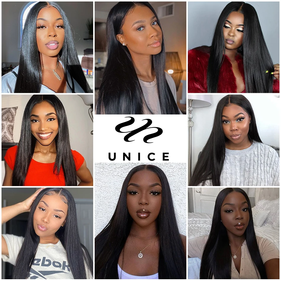 Unice Hair Deep Parting 5x5 HD Lace Closure Straight Peruvian Virgin hair Pre-plucked undetectable Skin Melt Lace Closure Invisi