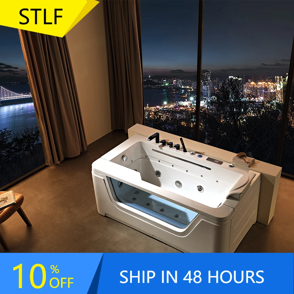 STLFModern Design Family Bathroom SPA Bath Tub Soaking Bathtub Massage Walk in Bathtub