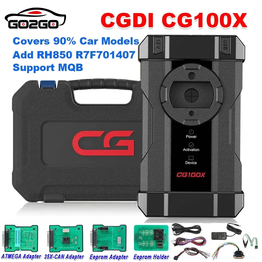 Newest CGDI CG100X Programmer for Airbag Mileage Adjustment ECU BCM Chip Reading Support MQB 35080 Series Add RH850 R7F701407