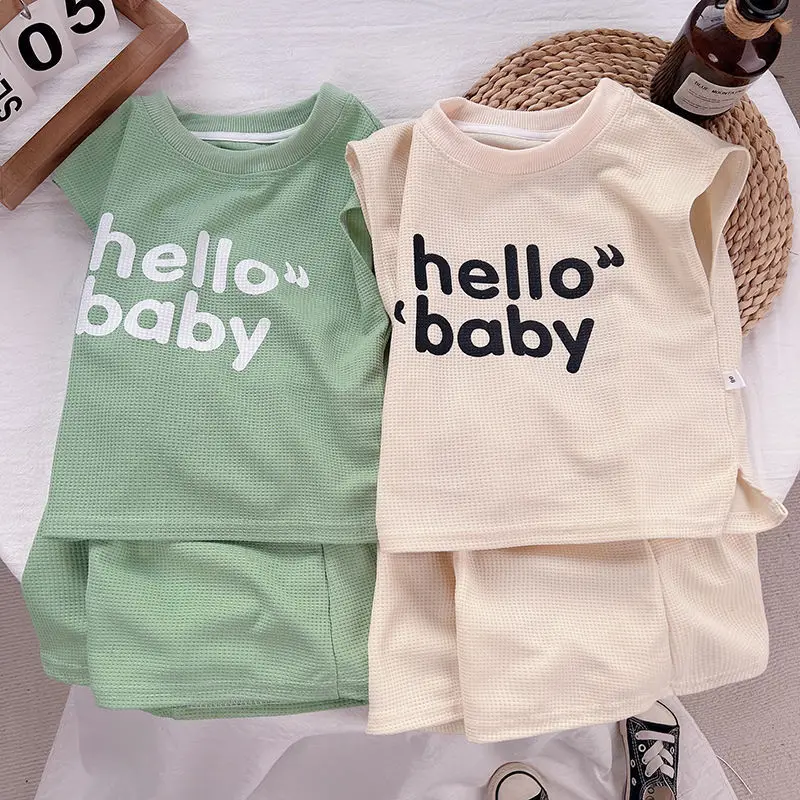 

Children New Clothing Summer Beach Toddler Boys T-Shirt Shorts 2pcs Outfits Kids Cartoon Casual Palying Sets Baby Tracksuit