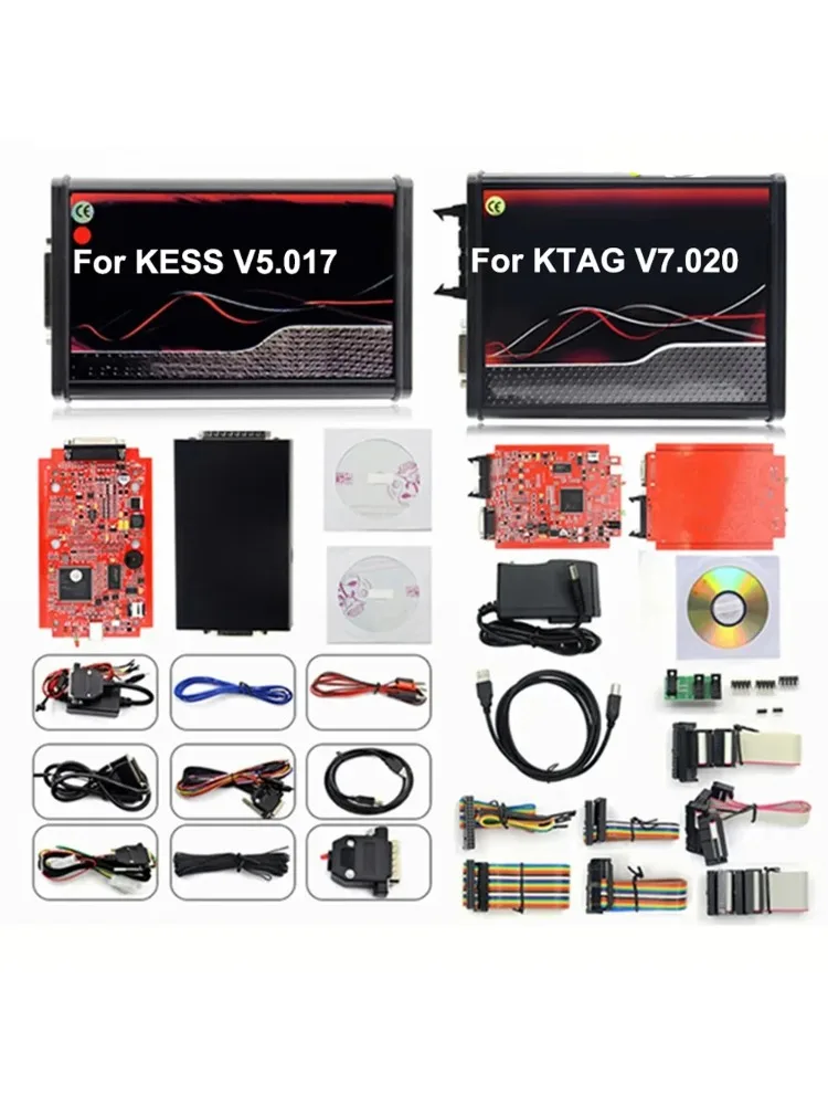 Wersja EU Narzędzie do programowania ECU dla Kess V2 V5.017 OBD2 V7.020 dla KTAG Firmware Car Trucks Master BDM Software Red PCB — 2
