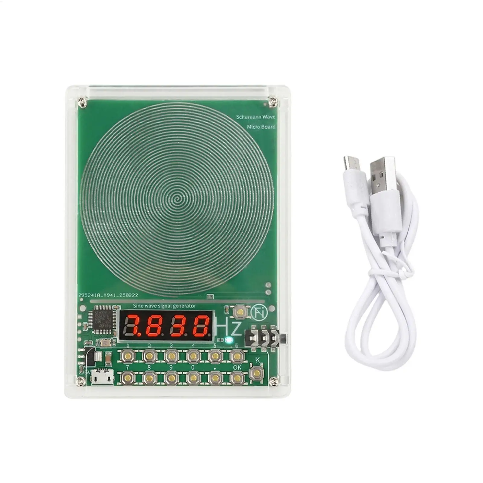 Frequency Generator 7.83hz USB Powered Sound Wave Resonance Device 0.1hz-100000hz Adjustable Calamity Frequency Generator