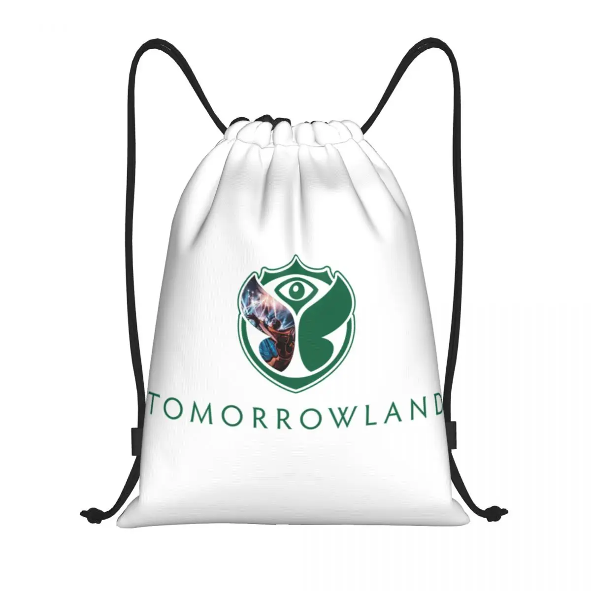 Tomorrowland Electronic Dance Festival Drawstring Backpack Women Men Gym Sport Sackpack Portable Training Bag Sack