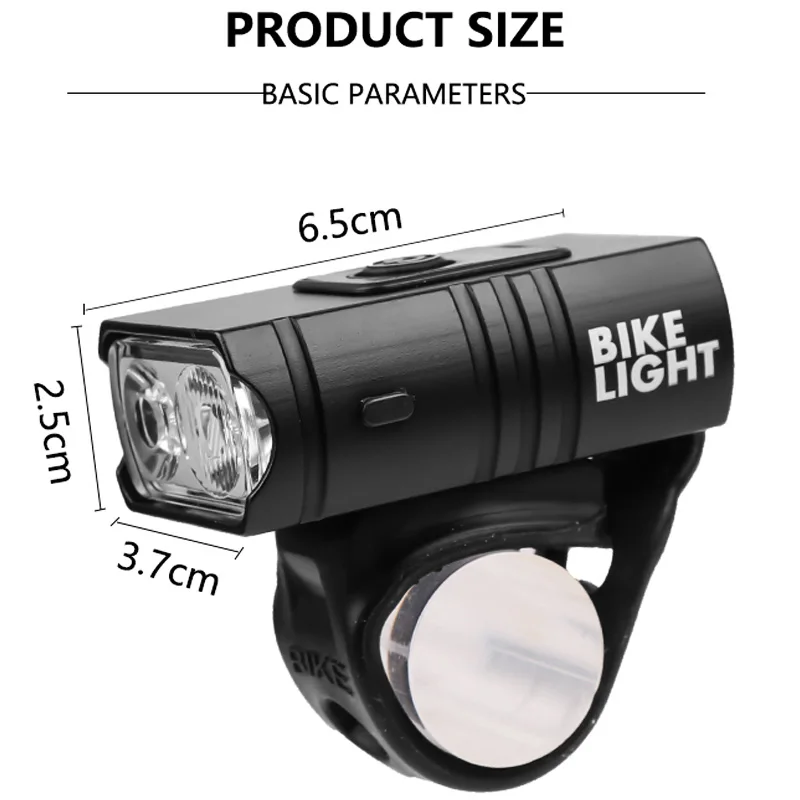 ZK20 Bike Light Waterproof LED Bicycle Lamp Rechargeable Front Tail Light Power Display for Mountain Road Kids Cycling