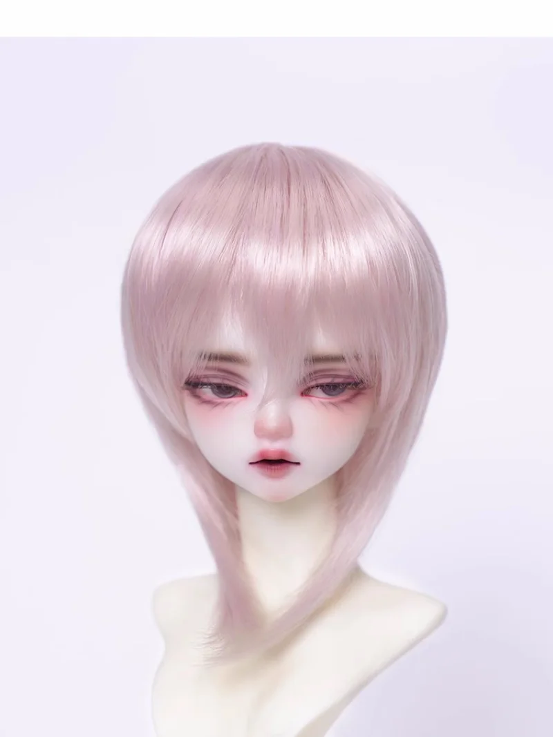 BJD doll wig is suitable for 1/6 1/4 1/3 size male short hair soft silk Wolf tail doll accessories