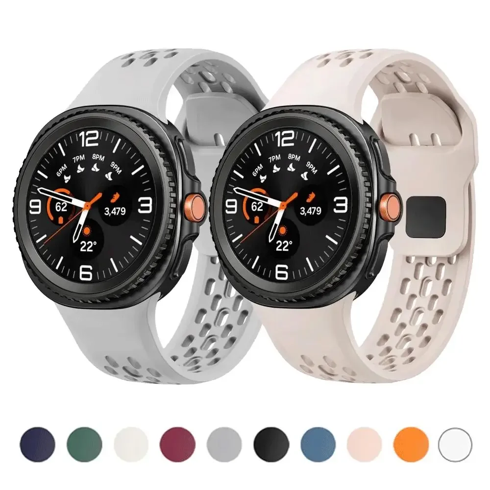 سيليكون حزام (استيك) ساعة لسامسونج غالاكسي 8 2025 سيليكون حزام الرياضة معصمه ل غالاكسي 8 الكلاسيكية 46 مللي متر ساعة 8 40 مللي متر 44 مللي متر