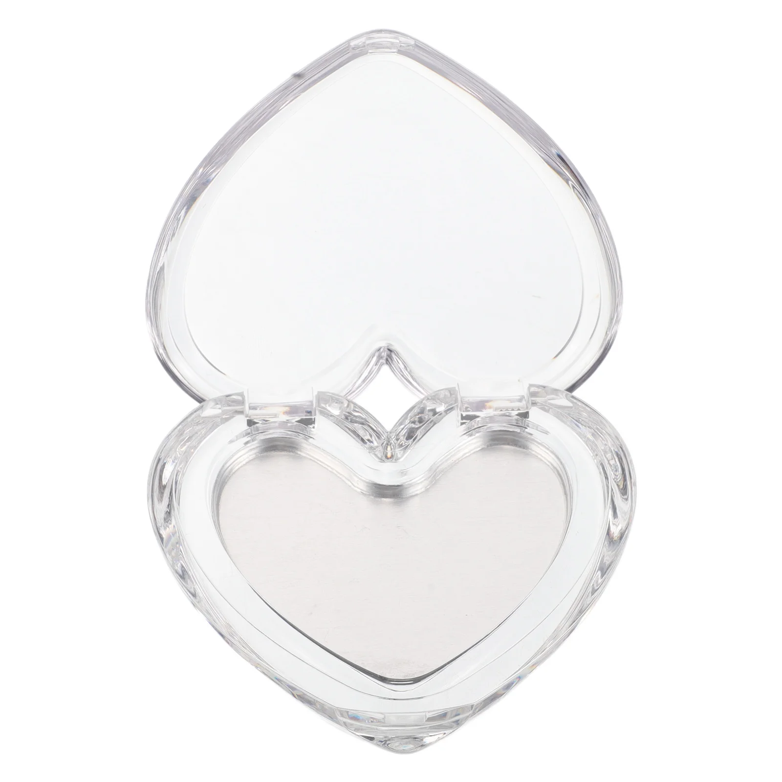لوحة مكياج على شكل قلب، حاوية شفافة فارغة لبودرة سائبة، خافي عيوب البشرة، صديق للسفر، قابل لإعادة الملء #5