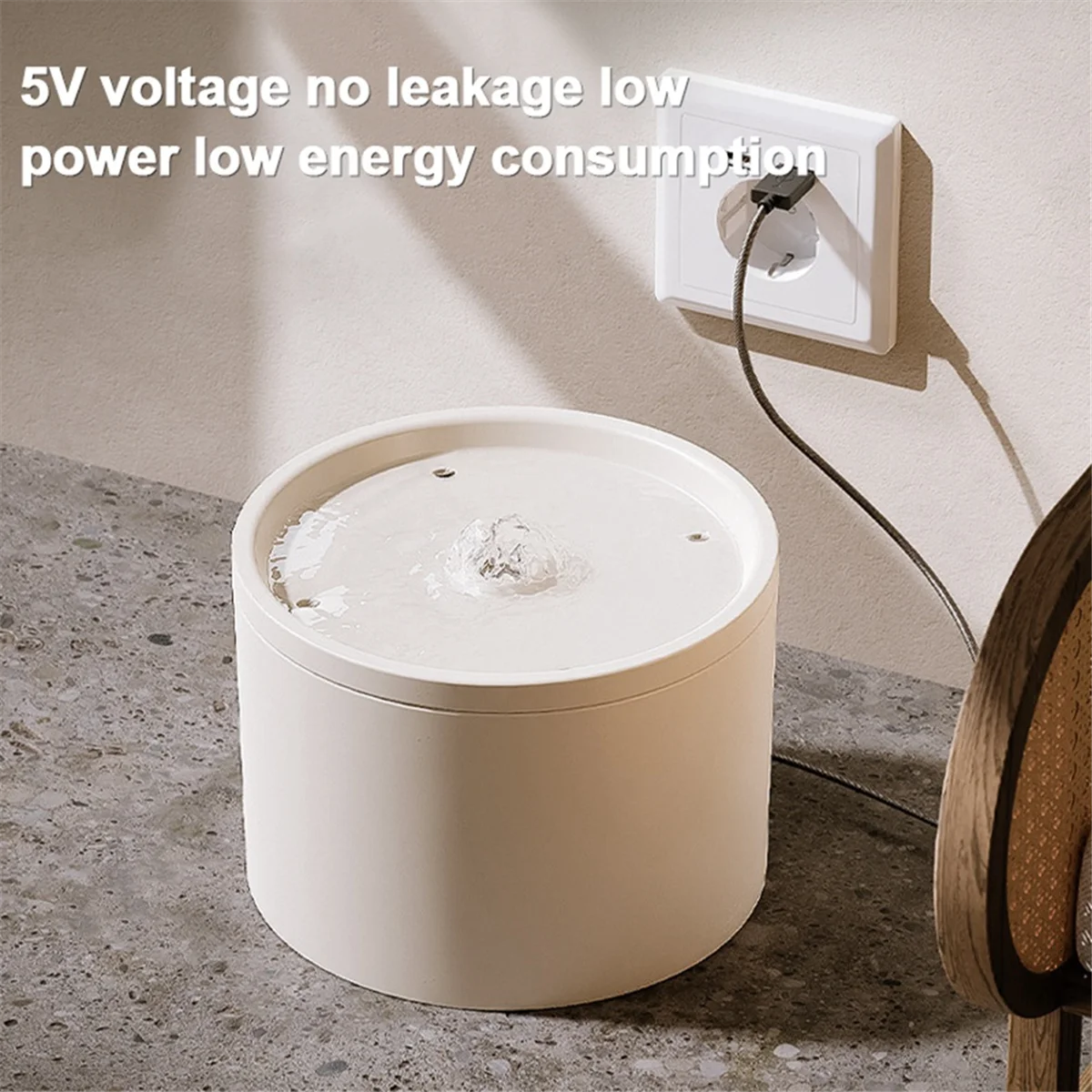 ABXHH Ultra-Quiet สัตว์เลี้ยงแมวน้ําอัตโนมัติน้ําพุกรองสําหรับสุนัขไหลเงียบการไหลเวียนโลหิตกรองเซรามิค B