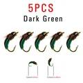 5 piezas verde oscuro