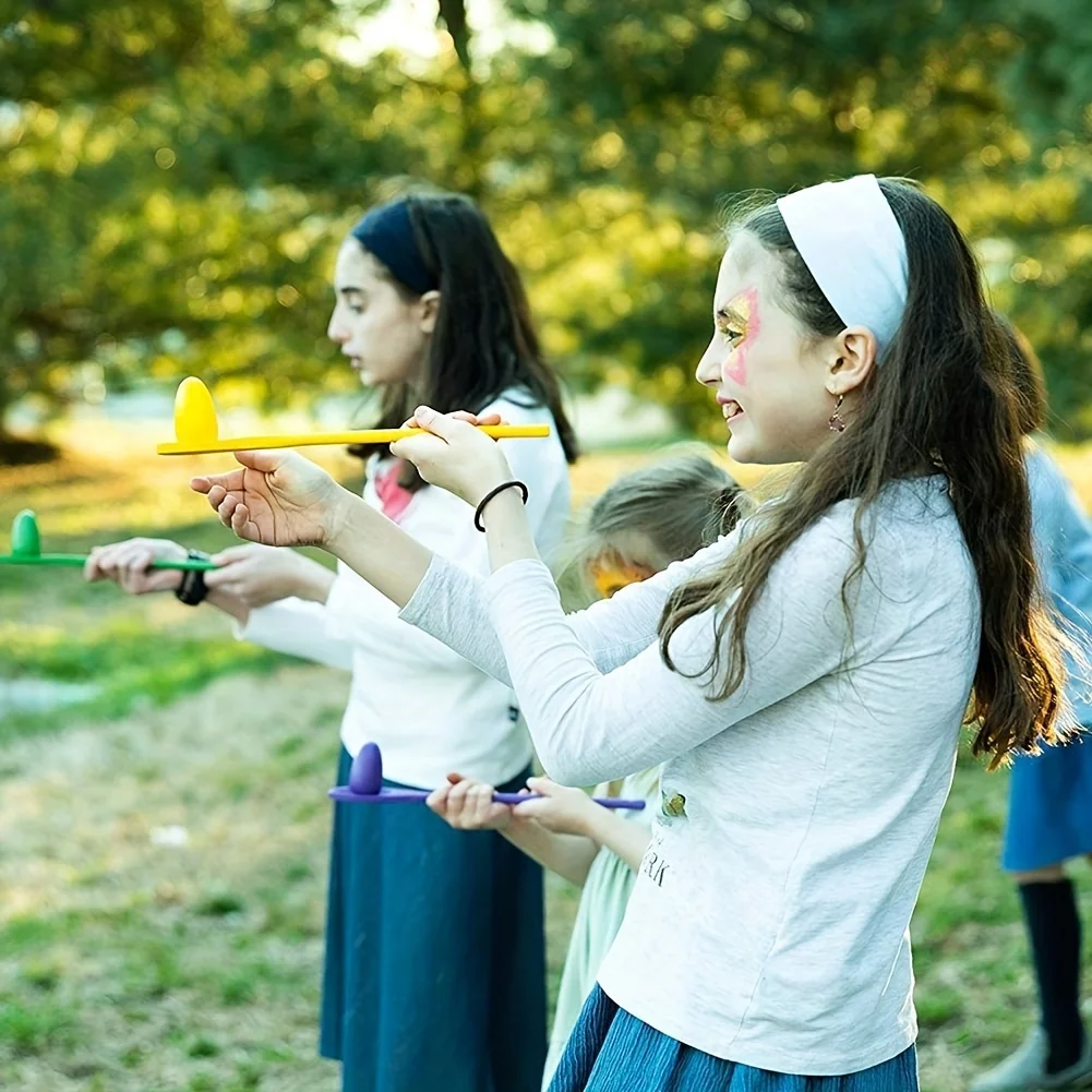 Juegos de carreras de cuchara de huevo para niños, 6/12 piezas, juegos de relé de equilibrio de madera para jardín de infantes, patio de césped al aire libre, juguetes de utilería deportiva