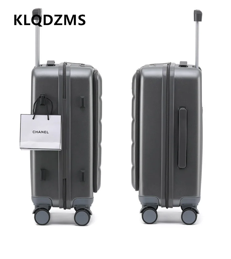 KLQDZMS Laptop Suitcase Front Opening Boarding Box Men's Business Trolley Case 20