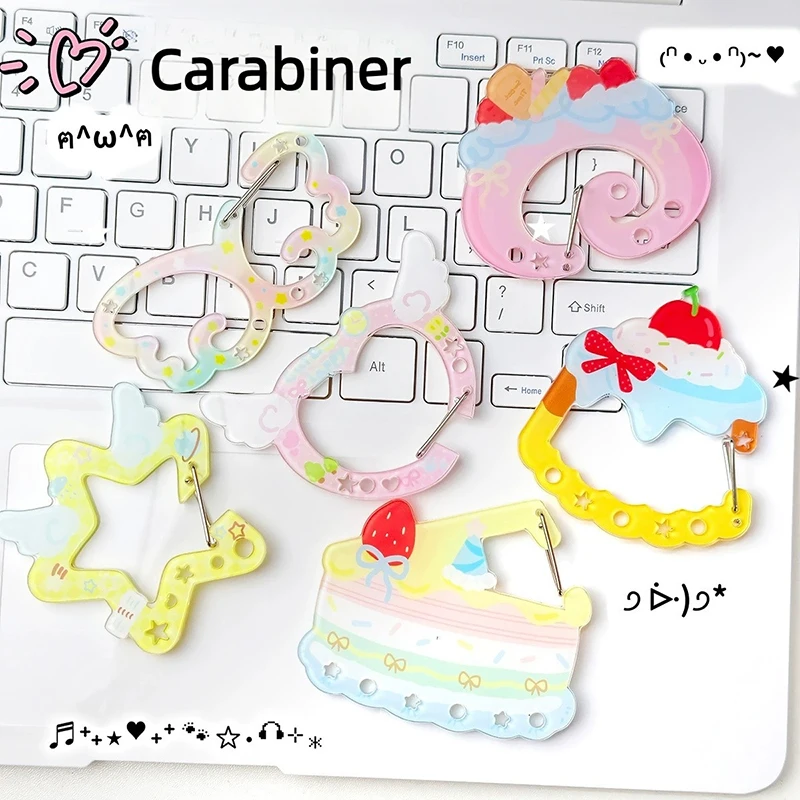Custom-Made Acrylic Carabiner Keychain Special-Shaped Multi-Functional Climbing Buckle Plush Toy Backpack Decoration Pendant