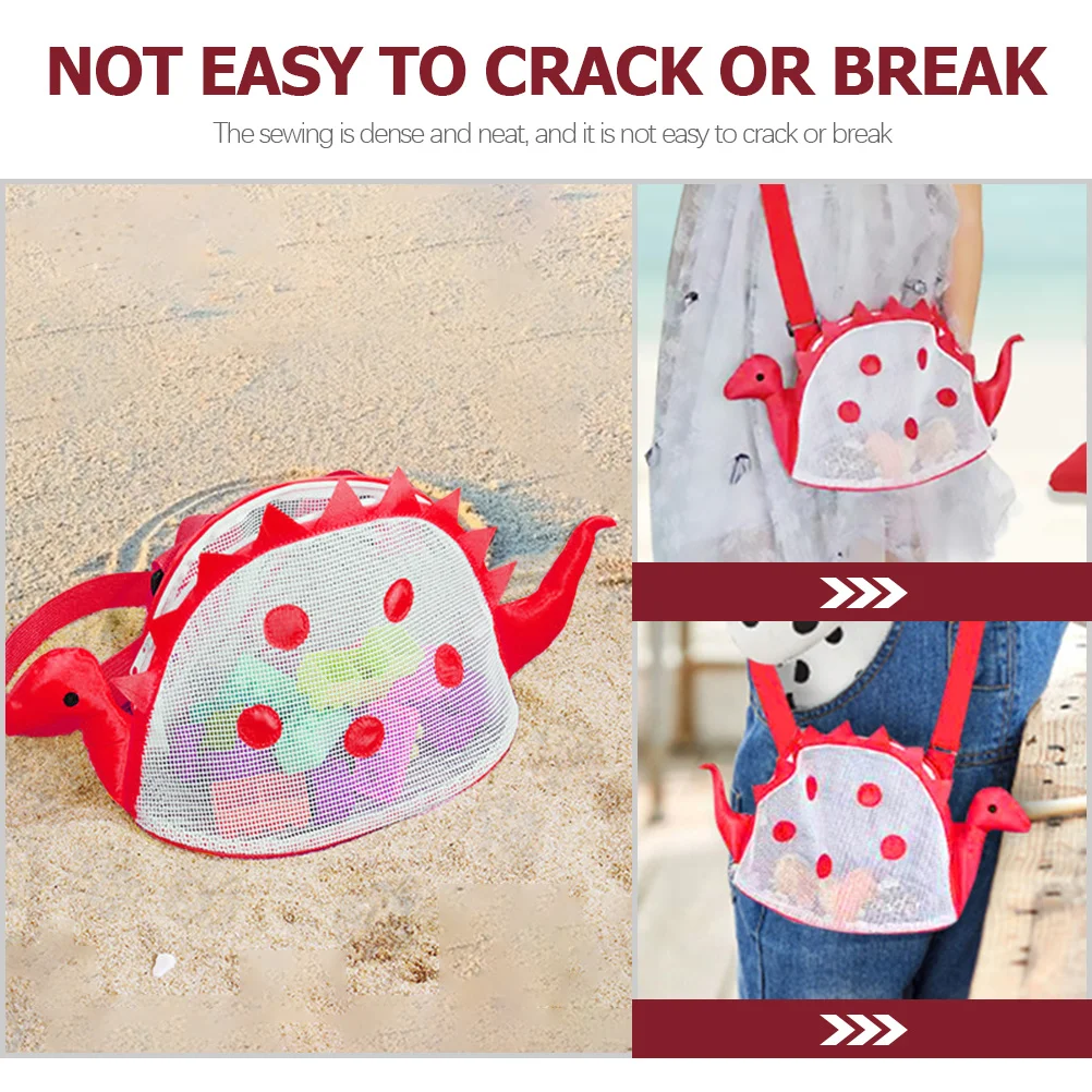 Kids Beach Bag Lightweight Mesh Bag For Children Sand Storage Durable Seashell Carrier Breathable Beach Essentials