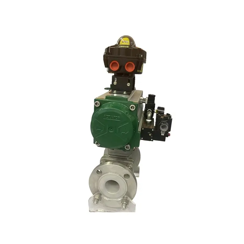 CF8 A351 Stainless Steel Flanged Pneumatic Actuator Ball Valve for Water High Temperature