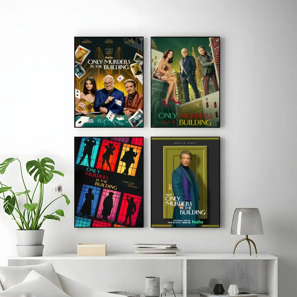 TV Only Murders in the Building Poster HD Versatile Waterproof Wall Decor Self Adhesive Perfect for Any Room & Ideal Gift