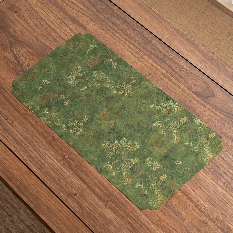 National Trend Tea Flag Tea Mat  Chinese Style Double-Sided Waterproof Tea Table Mat Dry Foam Mat Light Luxury Tea Mat Living view 6