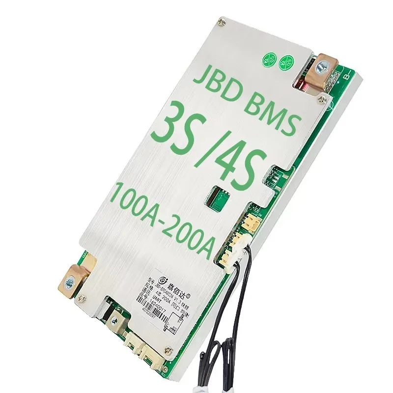 For JBD SP04S034 Smart BMS 3S 4S 12V LiFePO4 100A 120A 150A 200A Bluetooth UART Temperature Heating Function Board