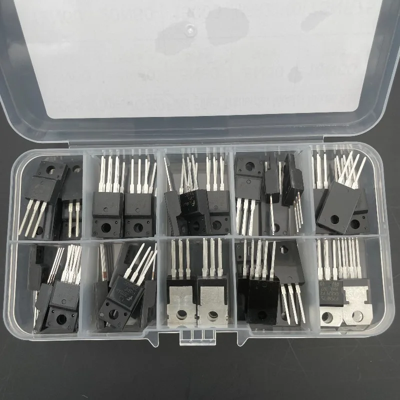 10 kinds of field effect transistor package TO-220 package in-line 2N60/4N60/8N60/13003/75NF75