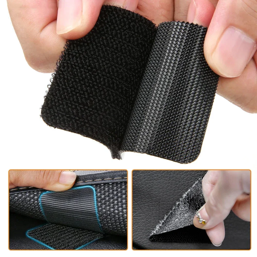 10Pcs Strong Self Adhesive Fixing Stickers Double Sided Car Floor Mats Fixed Patches Home Carpet Sheets Non-slip Grip Tapes