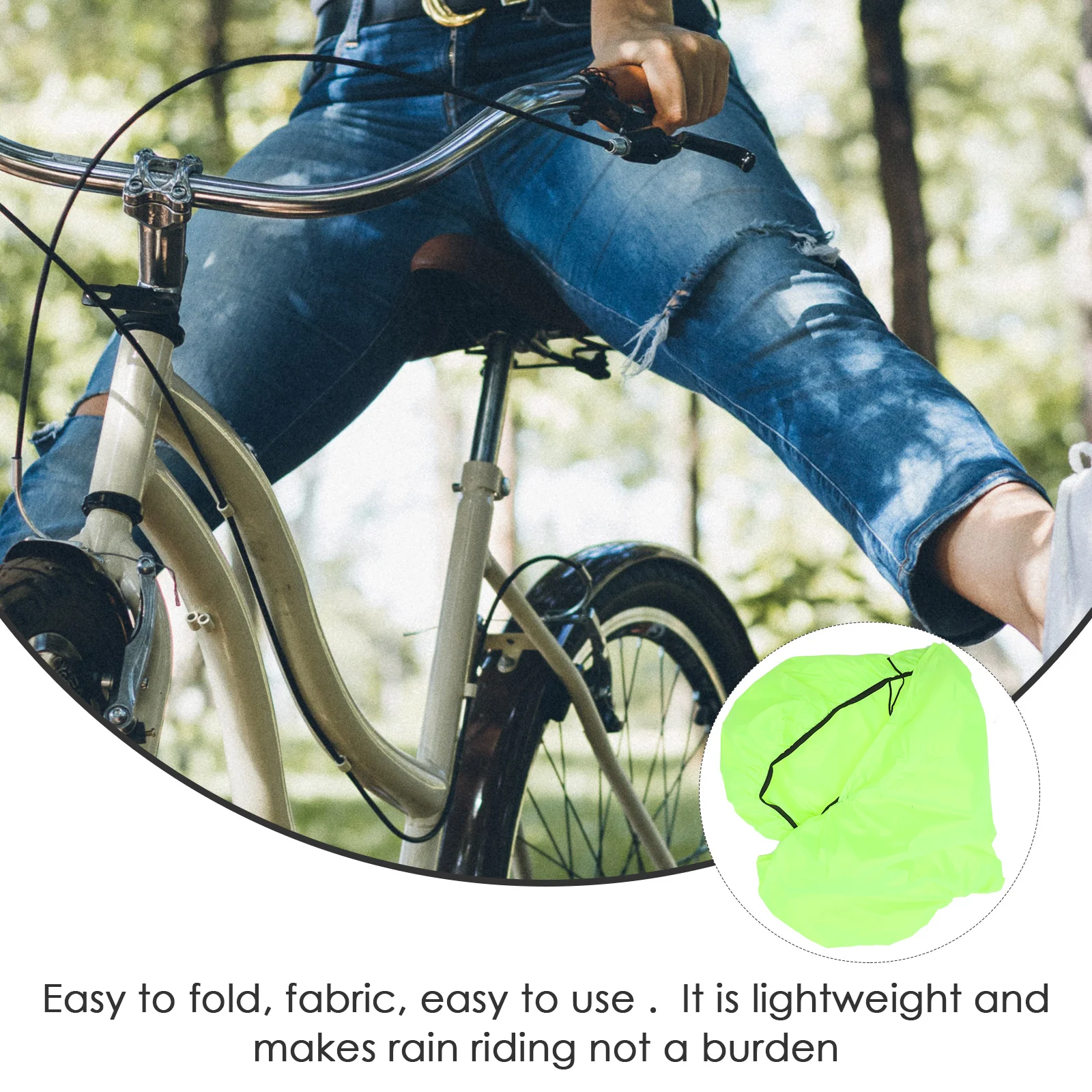 

Waterproof Bicycle Rain Cover for Rear Shelf Bag Luggage Foldable Lightweight Windproof Rainproof Silk Protection for Bike