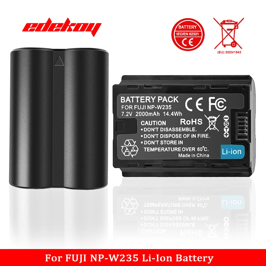 NP-W235 NPW235 2000mAh 14.4Wh Li-ion Battery Replacement for Fujifilm/FUJI GFX100,X-T5,X-T4,X-T30,X-H2,X-H2S,X-S20,X-S10,X100VI