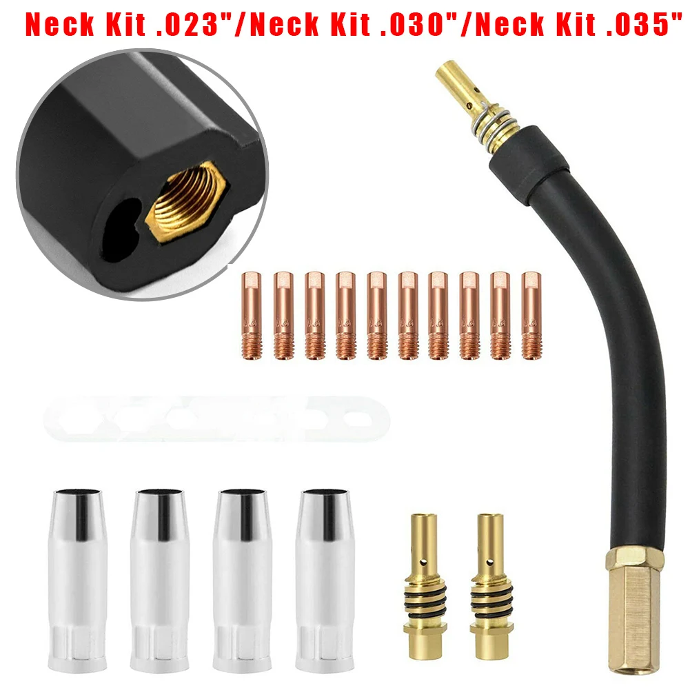 

For Chicago Electric Welder MIG Torch Parts Contact Tip Nozzle Torch Neck AK15 Metal Tools Acesssories