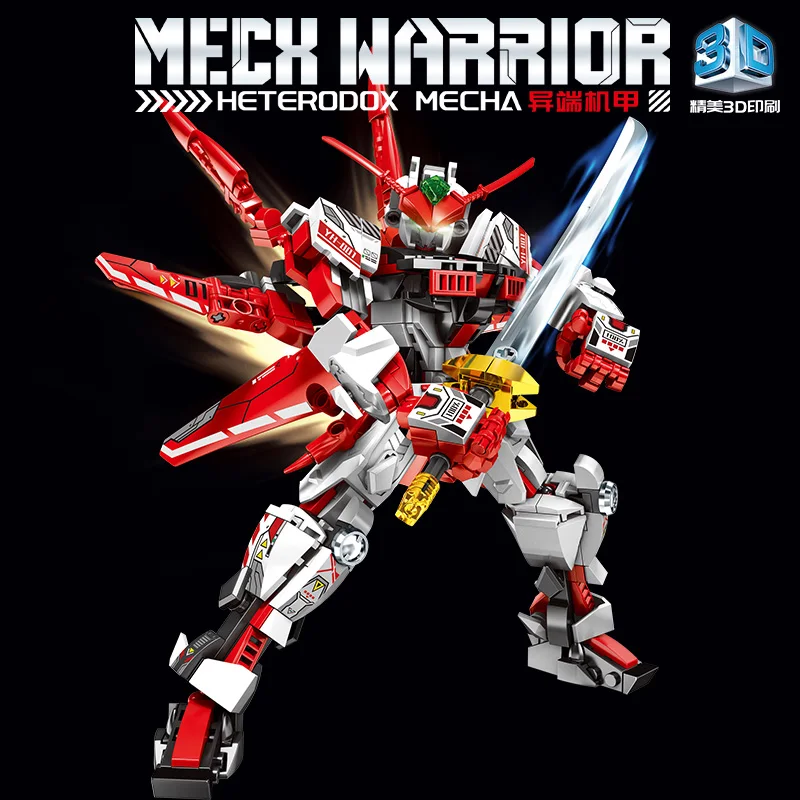 Guerrero Mech Heterodox ladrillos montaje juguete para niños adultos regalo perfecto Caballero de batalla que transforma Robot bloques de construcción