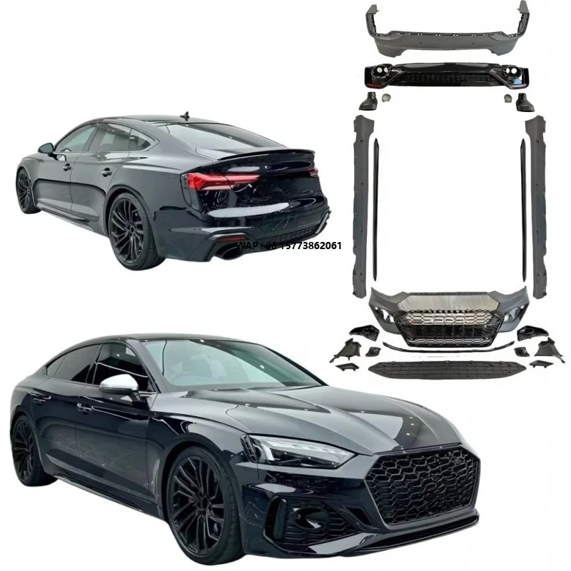

Car Bumpers Body Kit for A5 B9 B9.5 Fit 2020 2021 2022 Year Upgrade RS5 Model with Front Bumpers Grilles