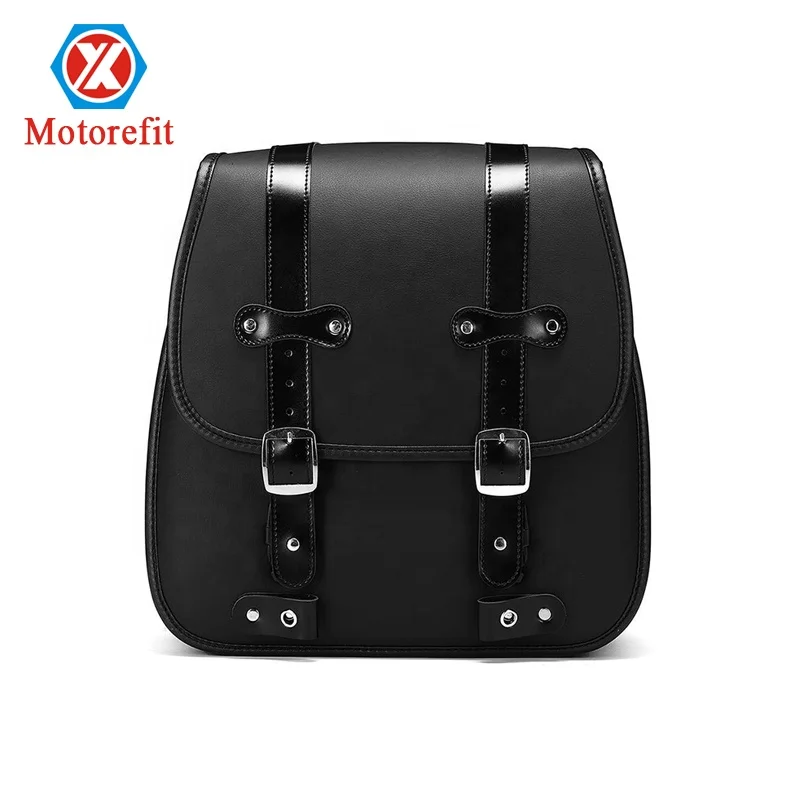 

Motorefit Motorcycle Saddlebags Black Leather Luggage Storage Tool Pouch Side Bag for 883