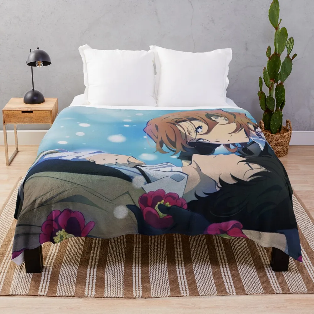 Soukoku Throw Blanket warm winter blanket Sofa Throw Blanket cosplay anime christmas gifts