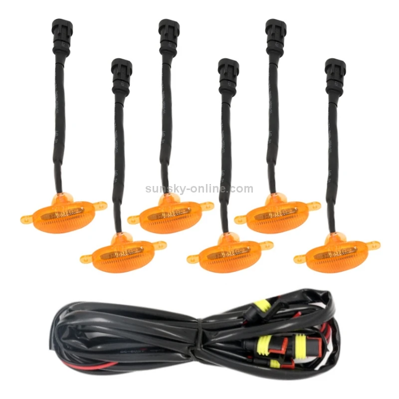 

DC12V/6W is suitable for Ford Raptor F150 17-19 models, car one-to-6 middle net light LED warning light